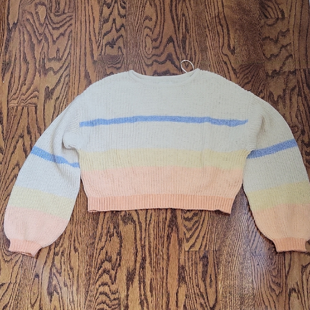 Billabong Pastel Striped Women's Cropped Sweater